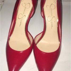 Red Jessica Simpson heels